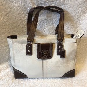 Coach Leather Hampton Satchel Tote Bag